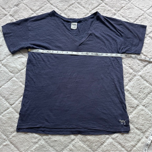 Victoria's Secret PINK | Navy Rainbow Sequin Bling Flip Tee | Size Small - Picture 13 of 14